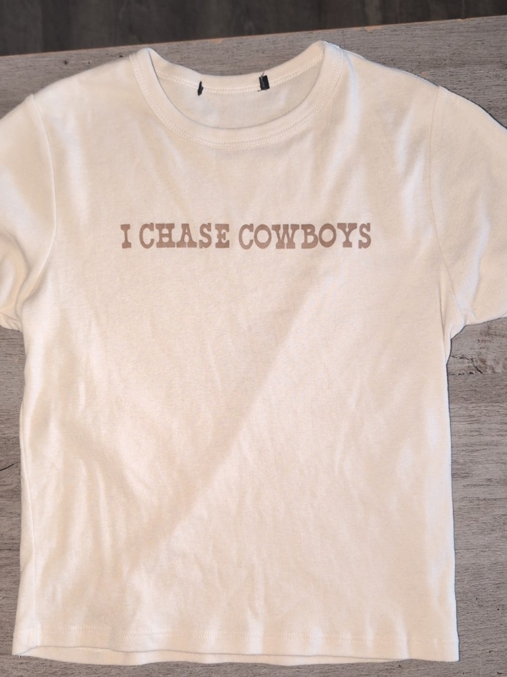 Windsor Small fitted tee- I chase cowboys